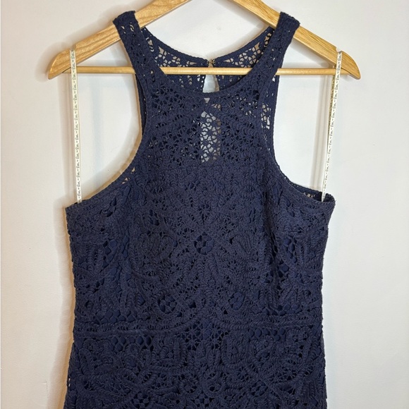 Lilly Pulitzer Jamie Navy Crochet High Neck Mini Dress - Picture 9 of 12